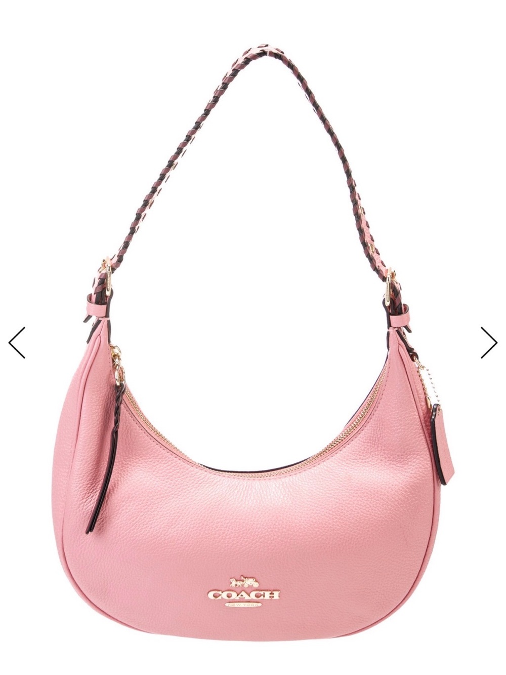 Coach Pebbled Leather Hobo Shoulder Bag in Pink - Picture 2 of 8